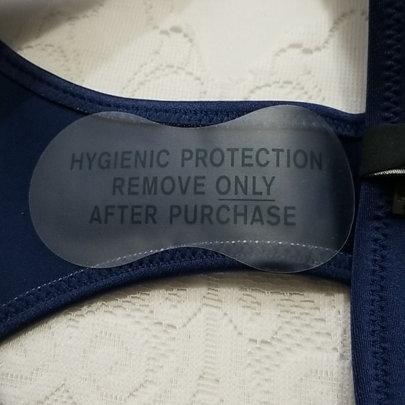 75B Triangl navy shimmer cheeky bikini bottoms - Picture 5 of 7